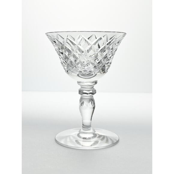 Hawkes “Delft Diamond” Set of 4 Crystal Coupe Champagne Glasses 5” 4oz Signed - Picture 3 of 6